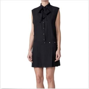 Diesel D-Nedora-A Dress Black Sleeveless Bow Polo